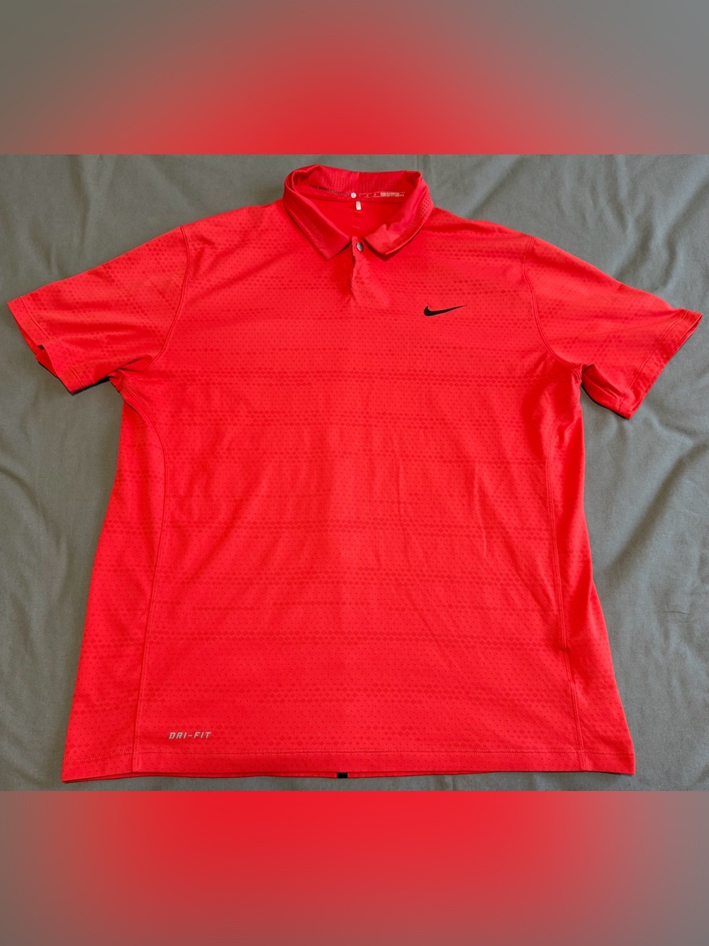Nike Tiger Woods Collection Polo Shirt Dri Fit Snap Performance Men’s Large